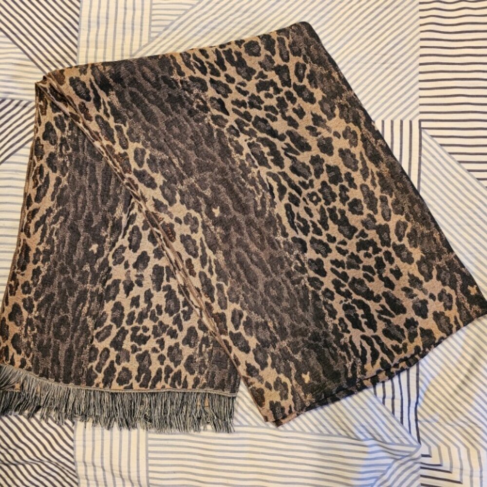 Leopard Print Oversized Wrap/ Scarf